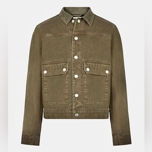 NEW AllSaints Derny Denim trucker Jacket MEDIUM Meadow Brown